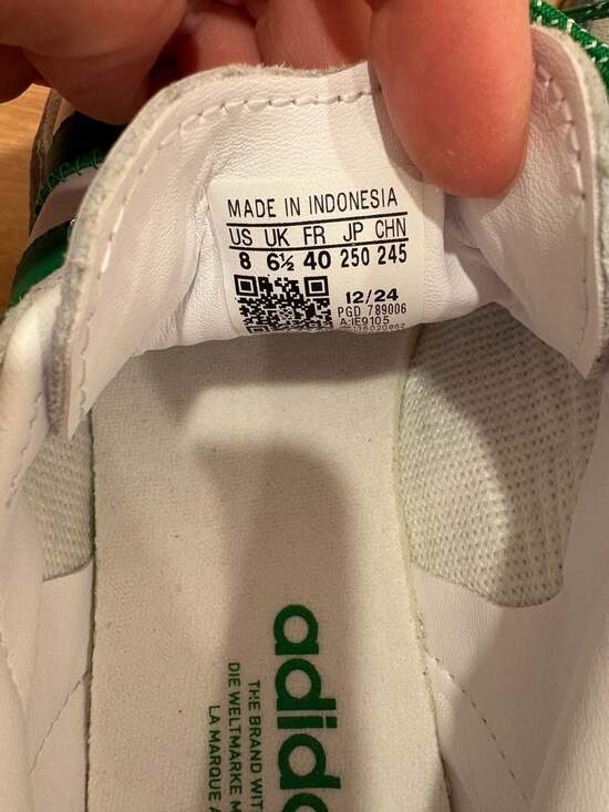 adidas Sambae Women's Shoes Cloud White Green IE9105 - Picture 6 of 6